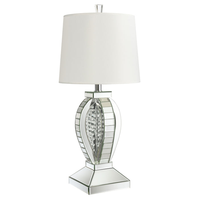 Klein 31-inch Empire Mirrored Acrylic Table Lamp Silver