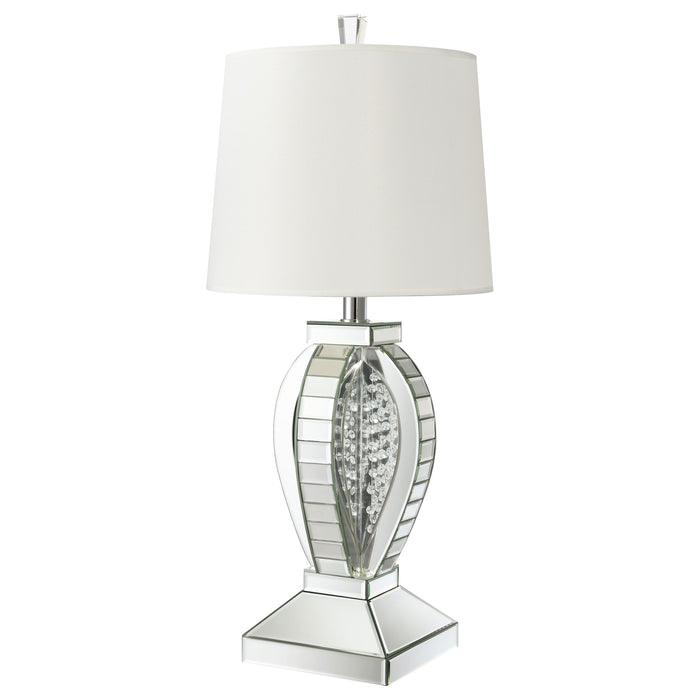Klein 31-inch Empire Mirrored Acrylic Table Lamp Silver