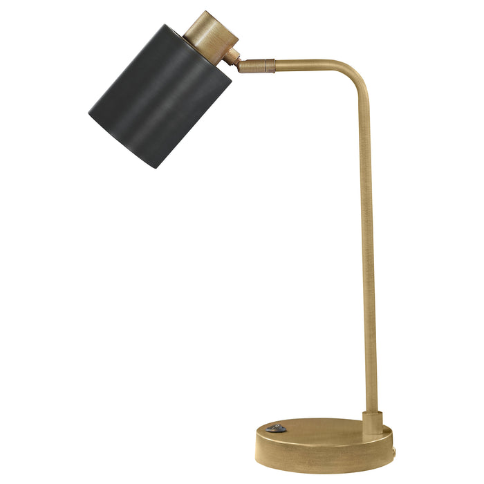 Cherise 18-inch Adjustable Angle Table Lamp Antique Brass