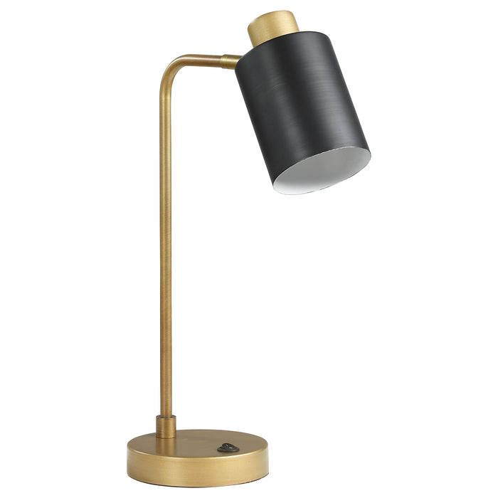 Cherise 18-inch Adjustable Angle Table Lamp Antique Brass