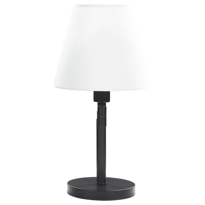 Colombe 20-inch Empire Shade Swing Arm Table Lamp Black