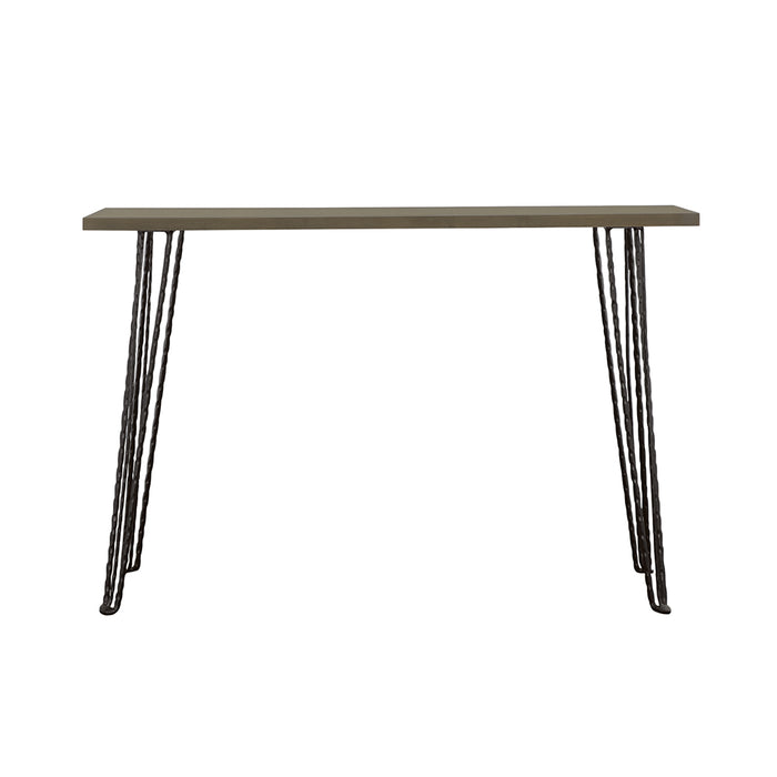 Neville Rectangular Wood Top Entryway Console Table Grey