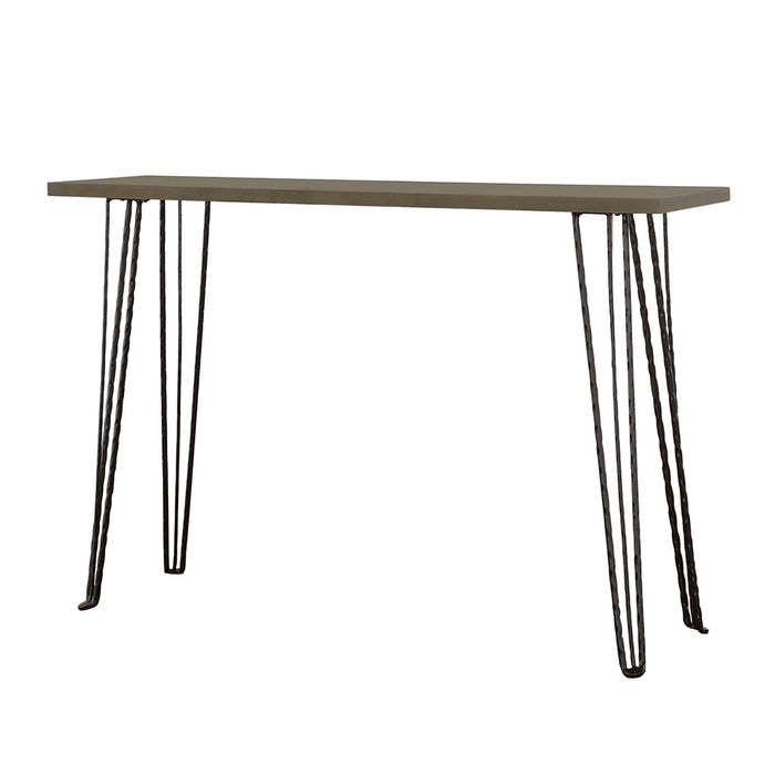 Neville Rectangular Wood Top Entryway Console Table Grey
