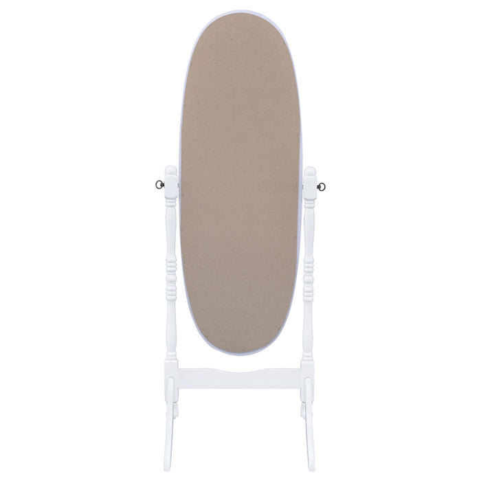 Foyet Wood Adjustable Full Length Cheval Mirror White