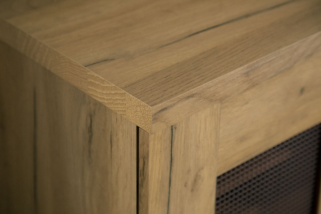 Bristol 6-shelf Engineered Wood Shoe Cabinet Golden Oak