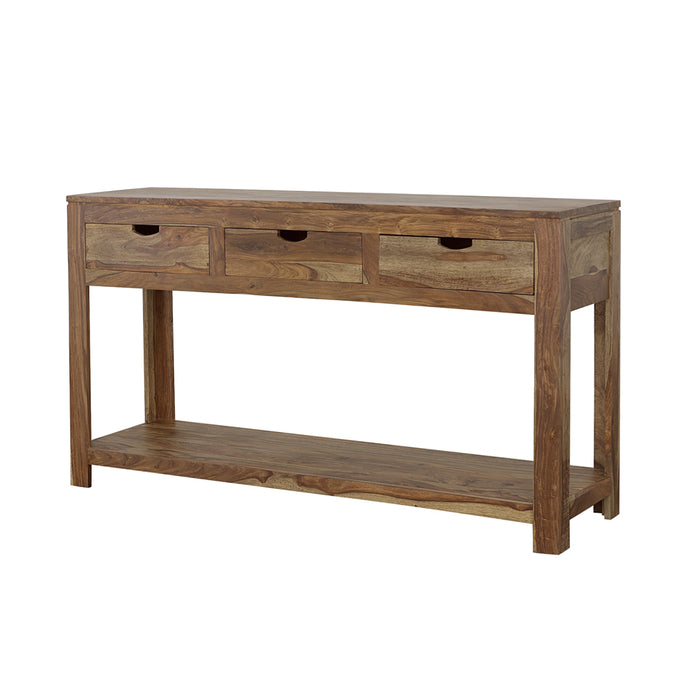 Esther 3-drawer Wood Console Table Natural Sheesham