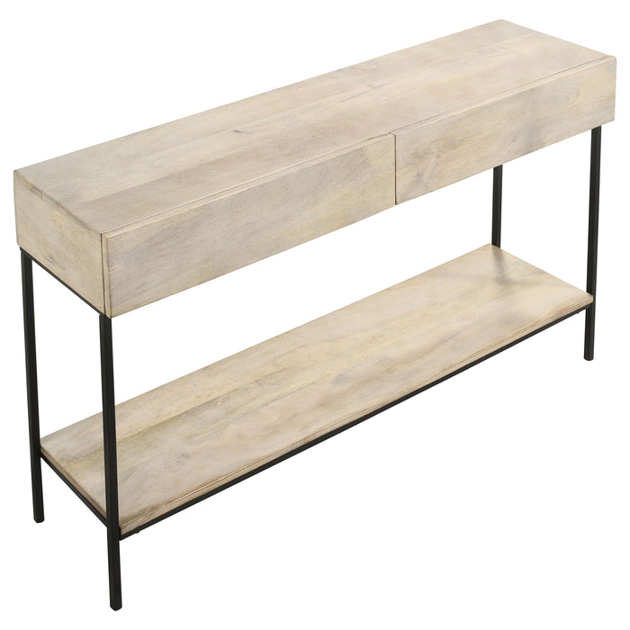 Rubeus 2-drawer Wood Entryway Console Table White Washed