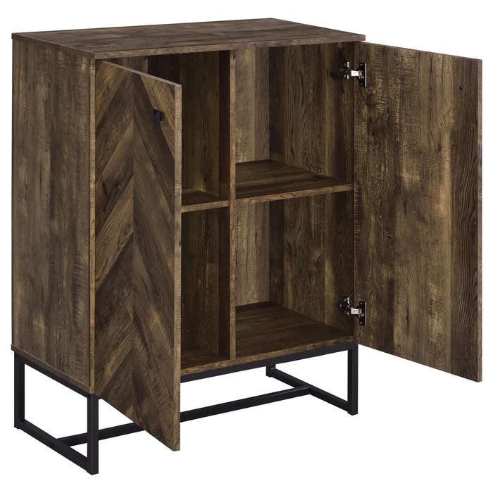 Carolyn 2-door Engineered Wood Accent Cabinet Rustic Oak