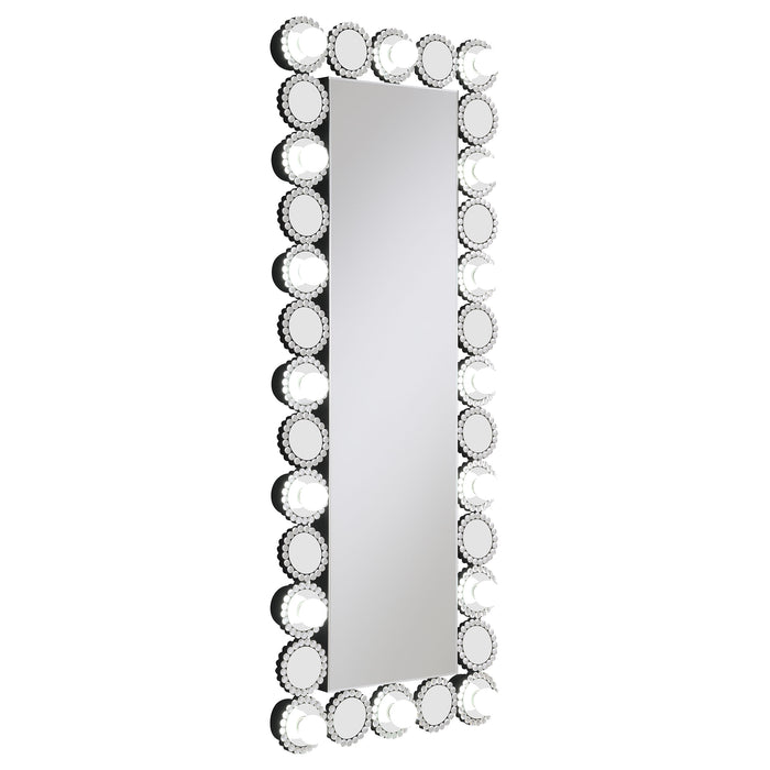 Aghes 24 x 62 Inch Wall Mirror with Lighting Silver