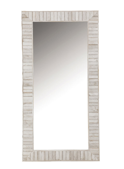 Pino 34 x 68 Inch Wood Framed Floor Mirror White
