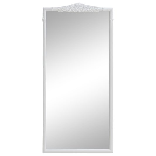 Sylvie 30 x 65 Inch French Provincial Floor Mirror White