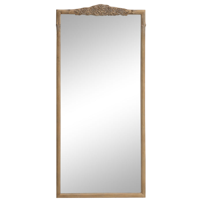 Sylvie 30 x 65 Inch French Provincial Floor Mirror Gold