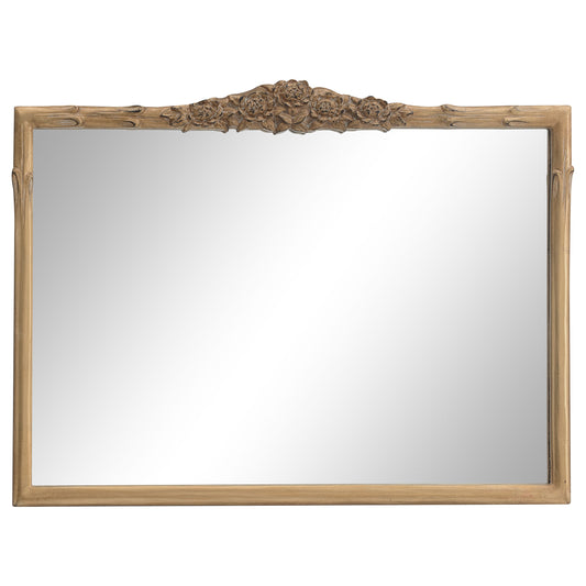 Sylvie 40 x 30 Inch French Provincial Mantle Mirror Gold