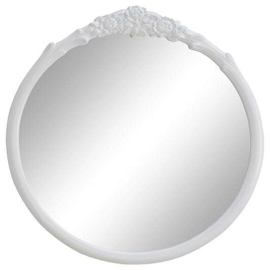 Sylvie 30 x 31 Inch French Provincial Wall Mirror White