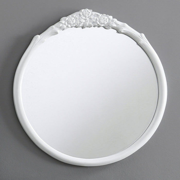 Sylvie 30 x 31 Inch French Provincial Wall Mirror White